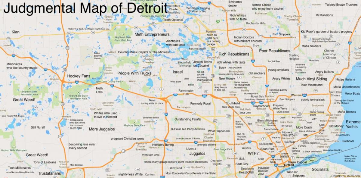 jugement de la carte de Detroit