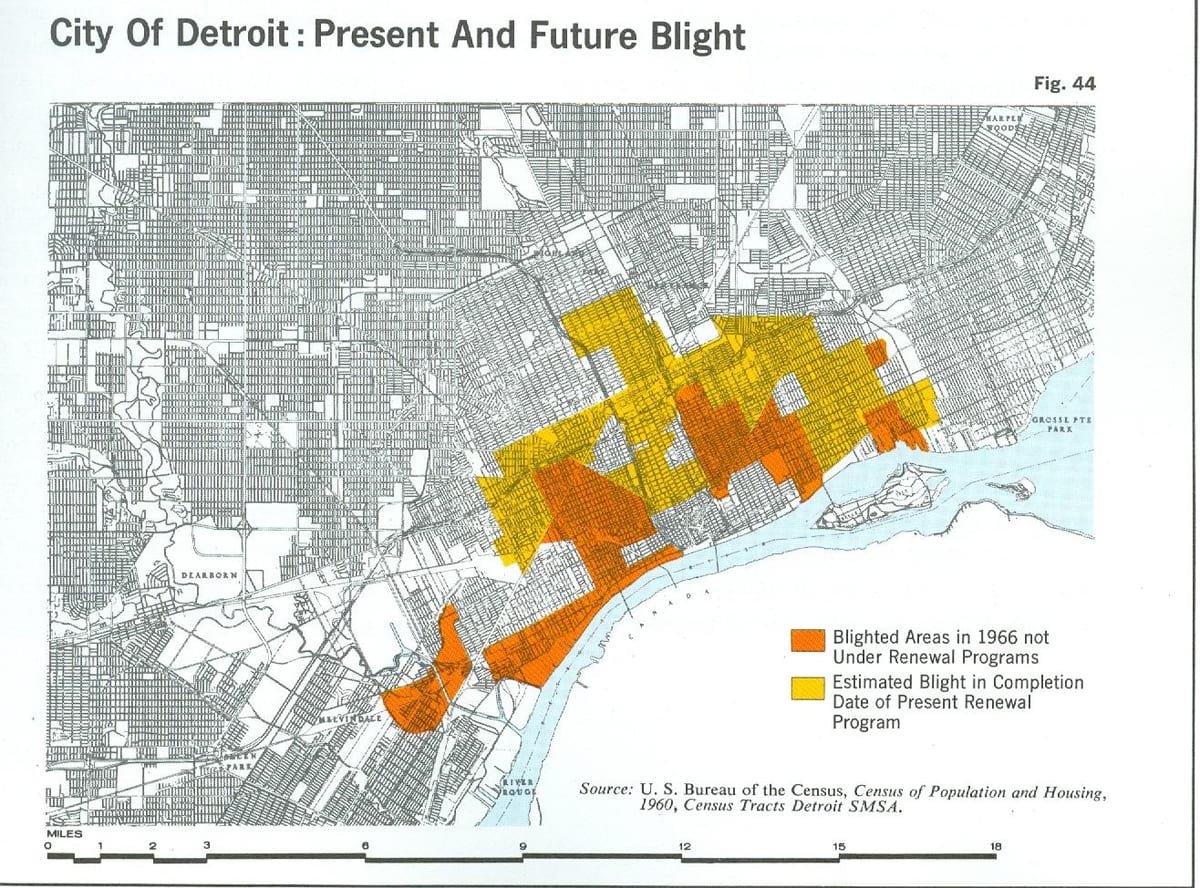 la carte de Detroit brûlure