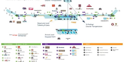 Carte De L'Aéroport De Detroit