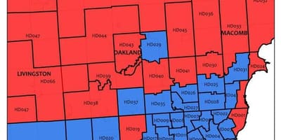 Carte de la région de Detroit