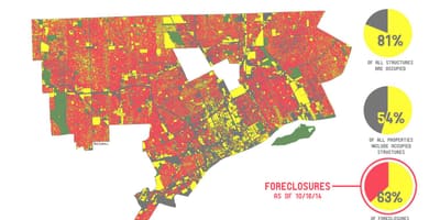 Carte de la population de Detroit
