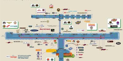 Detroit restaurant de l'Aéroport de la carte